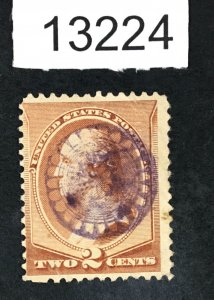 US STAMPS # 210 FANCY PURPLE WHEEL OF FORTUNE CANCEL USED $ LOT #13224