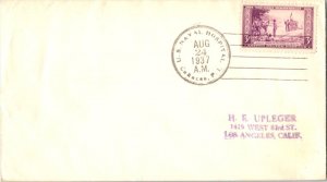 United States Fleet Post Office 3c Wisconsin 1937 U.S. Naval Hospital, Canaca...