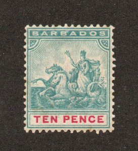 Barbados  - SG#113 MLH / wmk Crown CA        /       Lot  0724110