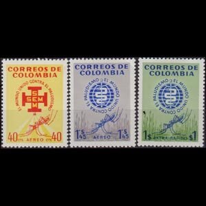 COLOMBIA 1962 - Scott# C426-8 WHO-Malaria Set of 3 LH