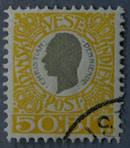 Danish West Indies #36 Used FN Bright Color OG Intact