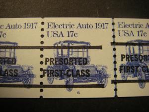 Scott 1906a, 17c Electric Auto, PNC5 #6B, Line Gap, MNH Transportation Beauty