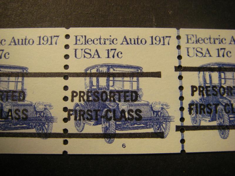 Scott 1906a, 17c Electric Auto, PNC5 #6B, Line Gap, MNH Transportation Beauty