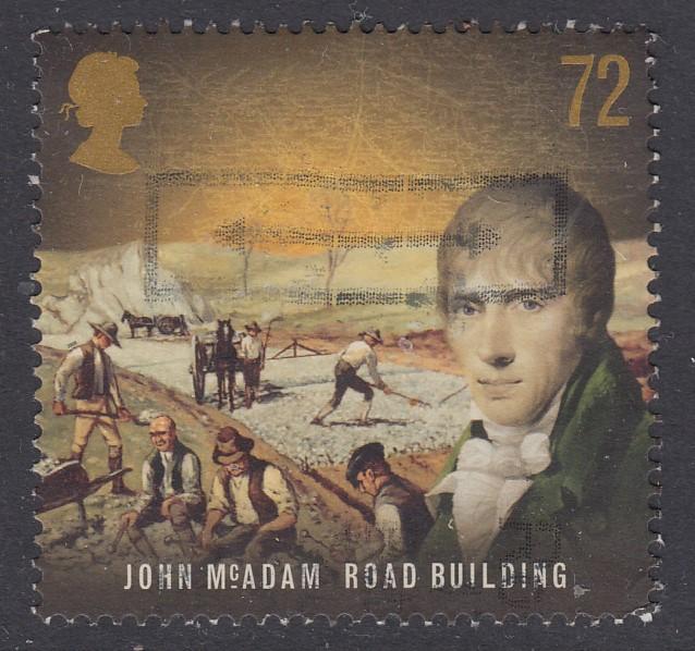 2009 Industrial Revolution- John McAdam, road building 72p SG2923