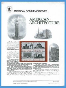 USPS COMMEMORATIVE PANEL #148 ARCHITECTURE #1928-31