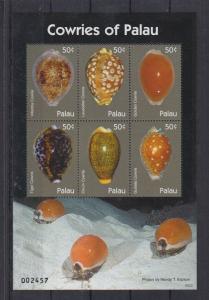 PALAU SHEET MARINE LIFE COWRIES