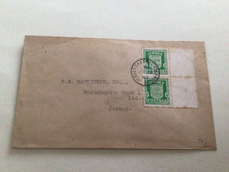 Jersey 1942 to Jersey  Westminster Bank cover A13230