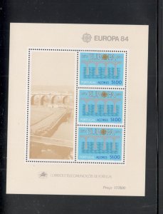 PORTUGAL, AZORES SCOTT# 344a, SOUV SHEET, MNH OG