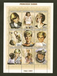 Chad Sc #749 Princess Diana SS MNH