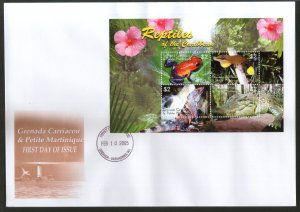 Grenada 2005 Reptiles & Amphibians Frog Lizard Sc 2653 Sheetlet FDC # 15040