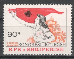 Albania 1988 10th Women’s Federation Congress MNH VF