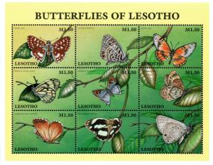 Lesotho - 1997 Butterflies Sheetlet MNH** SG 1325a