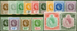 Leeward Islands 1954 Set of 15 SG126-140 Fine & Fresh LMM