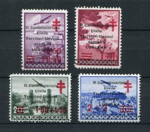 ITALY 1942 WW2 OCCUPATION LJUBLJANA LAIBACH LUBIANA SASSONE 35-38 PERFECT MNH