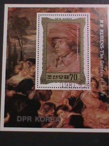 ​KOREA-1981 SC#2115 PORTRAIT OF NIKOLAAS RUBENS PAINTING- FANCY CANCEL S/S VF