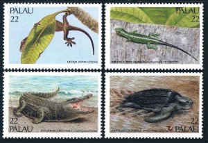 Palau 113-116,MNH. 1986.Gecko,Skink,Crocodile,Turtle.