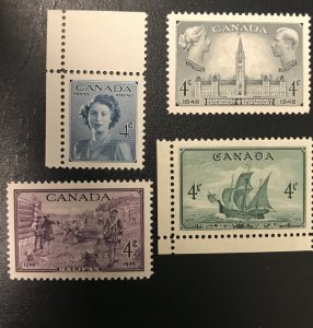 Canada # 276-277 & 282-283 MNH