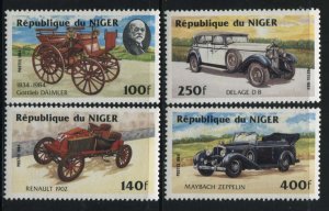 Niger 1984, Automobiles 4v, MNH