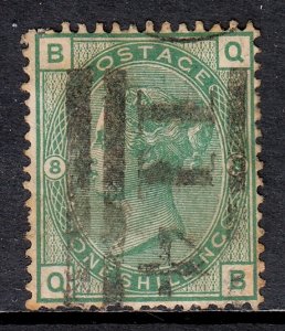 Great Britain - Scott #64a - Used - Plate 8, pulled perf, toning - SCV $180