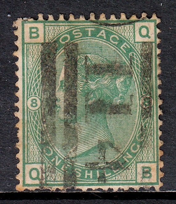 Great Britain - Scott #64a - Used - Plate 8, pulled perf, toning - SCV $180