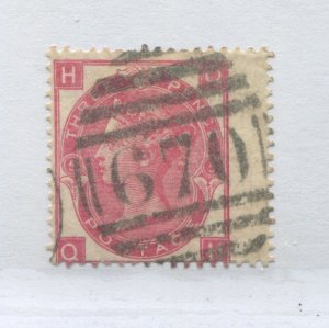 1867 3d Plate 5 OH struck by a St. Austell numeral 670