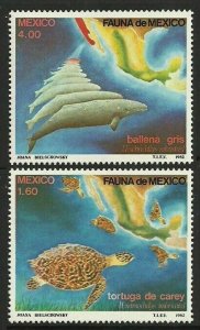 1982 Mexico 1828-1829 Sea fauna 4,50 €