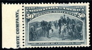 USAstamps Unused FVF US 1893 Columbian Expo Imprint Scott 240 OG MH