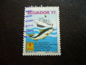 Stamps - Ecuador - Scott# C648 - Used Part Set of 1 Stamp