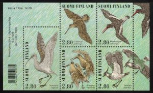 FINLAND 1996 Shore Birds S/S; Scott 1014a; MNH