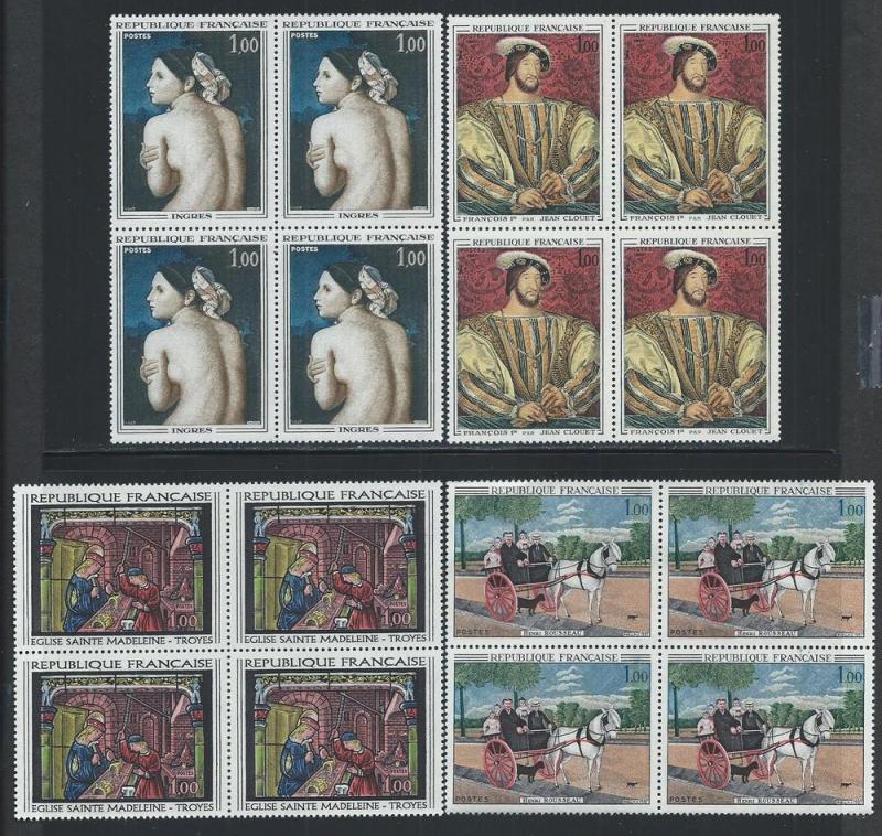 FRANCE SC# 1172-5 B/4 FVF/MNH 1967