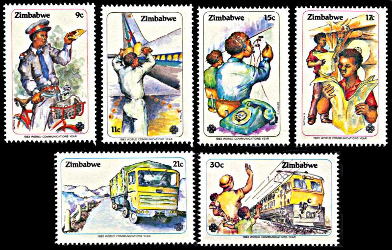 Zimbabwe 464-469, MNH, World Communications Year
