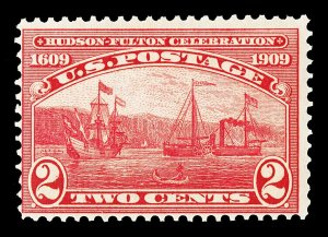 Scott 372 2c Hudson-Fulton Perf 12 Issue Mint Fine OG NH Cat $21