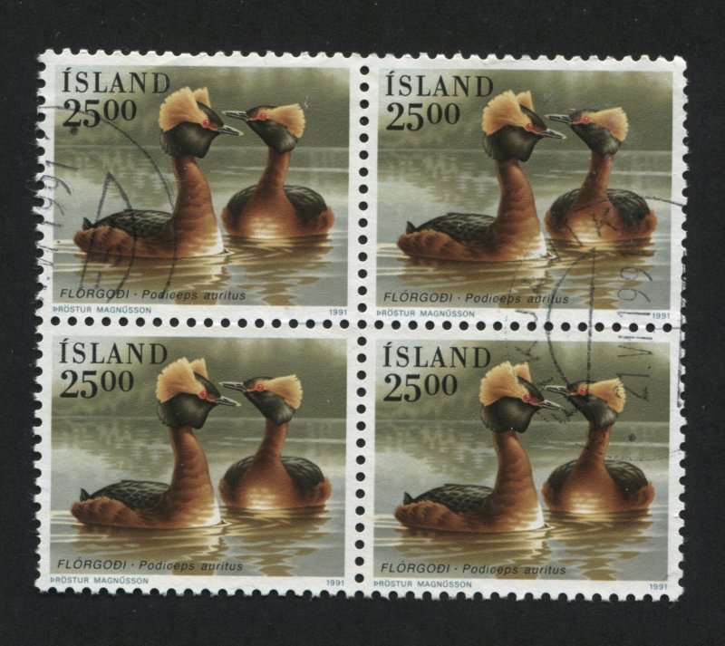 Iceland 721 Used Block of Four