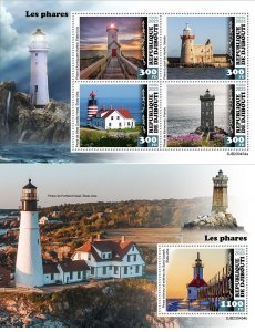 Djibouti 2023 Lighthouses of the world Set of 2 blocks MNH