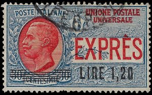 Italy 1921 Sc E10 U f