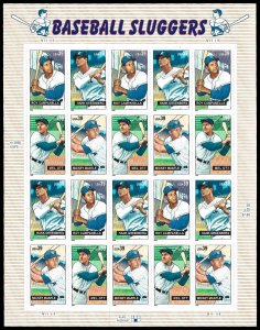 PCBstamps   US #4080/4083 Sheet $7.80(5x4x39c)Baseball Sluggers, (V111111), ...