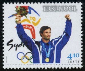 Estonia 407 Erki Nool Olympic Champion 4.40K Postage Stamp 2001 Europe Eesti MLH