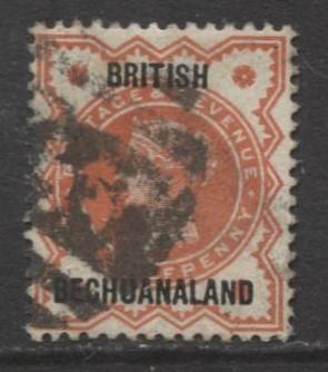 British Bechuanaland - Scott 10 - QV Definitive -1887 - Used - Single 1/2p Stamp