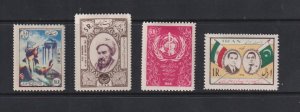 Iran - 4 Mint commemoratives from the 1950s, cat. $ 56.50
