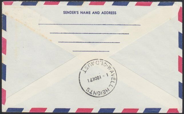 PAPUA NEW GUINEA 1971 cover ex GEMBOGL......................................H186