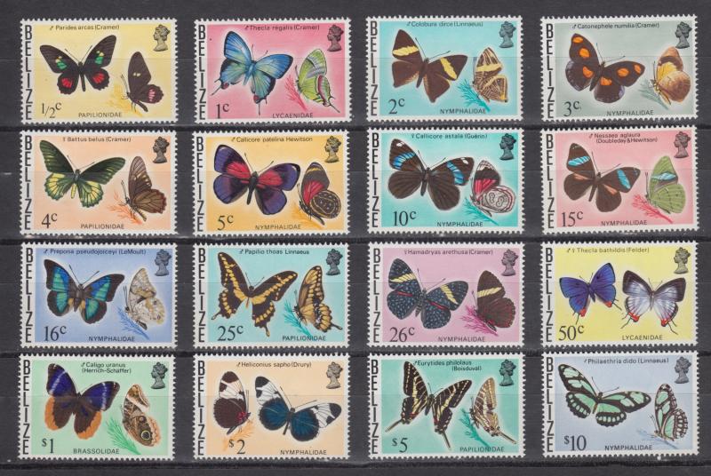 Belize   #345-60    mnh      cat $64.00