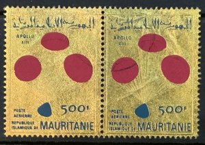 MAURITANIA 1970 AIR. APOLLO13 500F SG369 USED PAIR