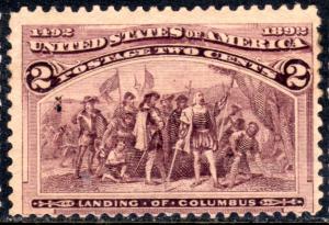 U.S. Scott #231 2-Cent Columbian Stamp - Mint NH Single