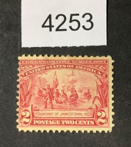 MOMEN: US STAMPS #329 MINT OG H  LOT #4253