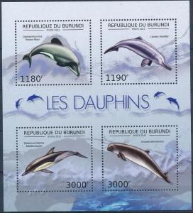 BURUNDI 2012 SHEET bur12602a DOLPHINS DAUPHINS MARINE LIFE