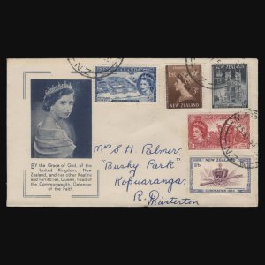 New Zealand 1953 Coronation first day cover, MASTERTON
