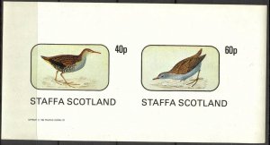 {ST238} Staffa Scotland Birds (4) Sh. of 2 Imperf. MNH Local Cinderella !!