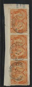 CANADA - #51 - 1c QUEEN VICTORIA DIAMOND JUBILEE STRIP OF 3 MIDDLETON, NS CANCEL