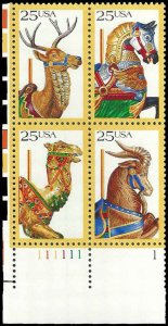 PCBstamps   US #2390/2393 PB  $1.00(4x25c)Carousel, MNH, (3f)