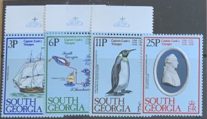 SOUTH GEORGIA 1979 CAPTAIN COOK SET SG70/73 UNMOUNTED MINT